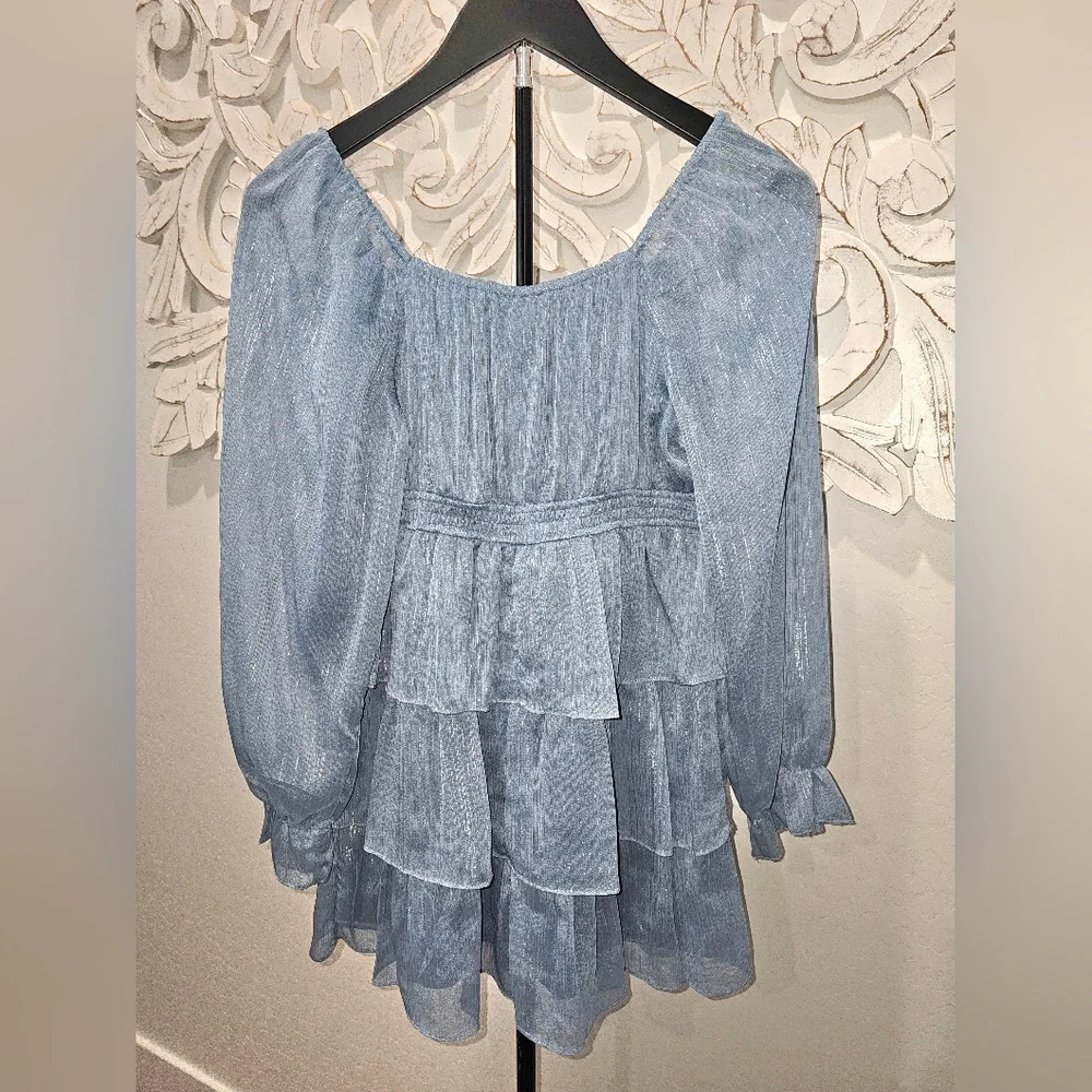 NWT Allison & Kelly Adorable Blue Layered Girls Dress